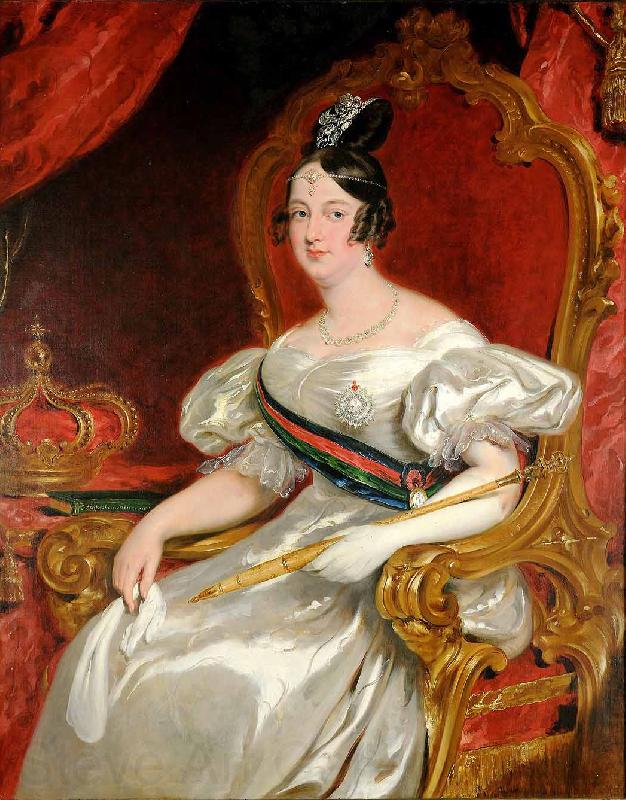 William Simpson Queen of Portugal Spain oil painting art